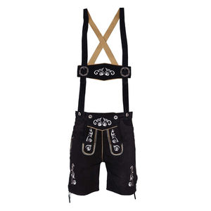 Bavarian Lederhosen Oktoberfest Shorts Custom OEM Men's German Trachten Wear con logotipo personalizado Patrón sólido 2025 - Product Image 5
