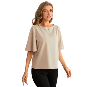 Camiseta sin mangas informal para mujer, holgada, de color liso, cuello redondo, tejido suave, de secado rápido, transpirable, para uso diario, moda de primavera y verano - Product Image 1