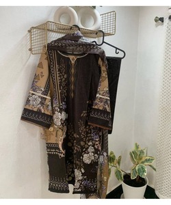 Ramadan Muslim Modest Dress in Blue Color with Turkish Abaya and Classic Hijab Style - Product Image 1