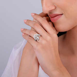 Elegant Fashionable Silver Peacock on Throne Cluster <b>Ring</b> 925 Sterling Silver Women Jewelry Trendy Peacock <b>Statement</b> Band <b>Ring</b> - Product Image 1