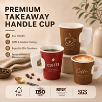 Özel Kahve Dükkanı Kafe İçecek Bardağı Ağır Hizmet Tipi Üniversal Gıda Sınıfı Sertifikalı BPA İçermeyen Toksik Olmayan Saplı Kağıt Bardak