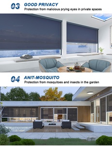 Patio Shade Outdoor <strong>Roll</strong> Down Sunroof Shades Automatic Shading System Curtains Vertical <strong>Window</strong> Blinds Outdoor Zip Blinds - Product Image 4