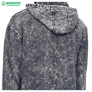 Transpirable invierno llegada hombres rosa suave polar ácido lavado pulóver sudaderas con capucha y Boxy Fit pulóver sudaderas con capucha para hombres - Product Image 6