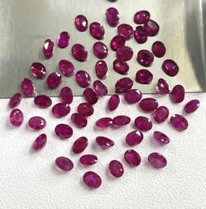 Best Price 100% Natural Burma <b>Ruby</b> Heated 2-3mm Calibrated Oval Cut Reddish Pink Color Loose Gemstone for Jewelry Making - Product Image 4
