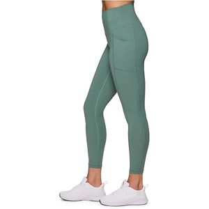Leggings Deportivos de Cintura Alta con Cordón Ajustable para Mujer, Color Sólido, para Gimnasio y Correr - Spandex/Poliéster - Product Image 4