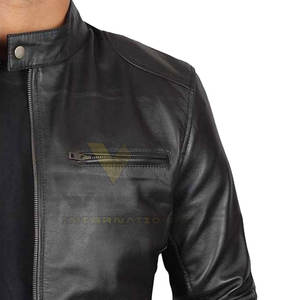 Logo personnalisé veste en cuir de haute qualité pour hommes col montant léger vêtements de mode tendance hiver nouvel état tissu - Product Image 6