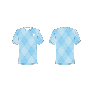 Camiseta de Manga Corta para Hombre, Cuello Redondo, Estampado Argyle, Corte Regular, Transpirable, 100% Trackstar, Marca Privada OEM, TSI-G05-P0760 - Product Image 1