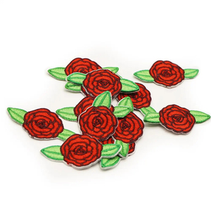 Patchs brodés thermocollants en tissu sergé personnalisé pour enfants Machines à chevaux Patch de transfert de chaleur pour chemises Pantalon de survêtement Fleur en forme de cœur - Product Image 5