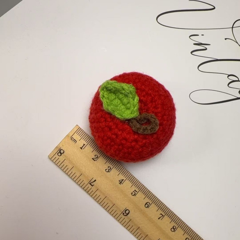 KIVA Brand New Handmade Knitted apple Keychain Pendant Crochet