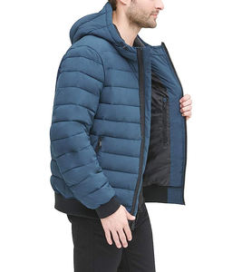 Blouson d'hiver OEM personnalisé pour hommes blouson bombardier brise-vent blouson d'extérieur rempli en poly vêtements décontractés veste matelassée à manches longues - Product Image 3