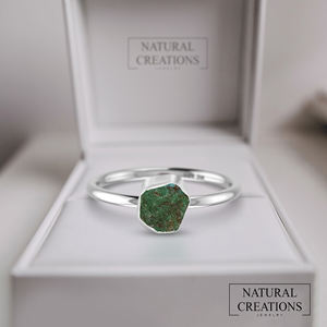 Premium 925 plata esterlina suave cabina bisel ajuste apilable anillo crisocola piedra preciosa pera ovalada redonda para mujeres paquete 12 - Product Image 2