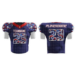 FORFAIT DRAPEAU USA MEILLEUR vente en gros uniforme de football américain vêtements de sport entièrement personnalisés maillot gants casque sacs à dos courts - Product Image 2