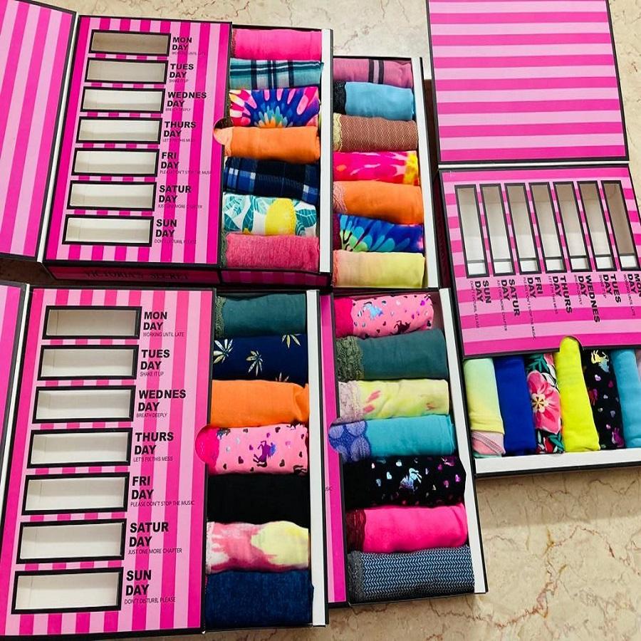 Apparel Stock Overrun Panties Mixed Leftover Plus Sizes Women Underwear 7 Days Pack Panty Box Stock Lot Wholesale Price Lot