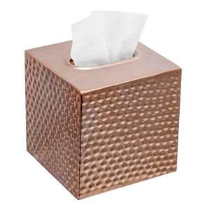 Porte-mouchoirs en métal martelé de qualité supérieure Taille et forme personnalisées Vaisselle à manger Boîte à mouchoirs. - Product Image 5