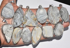 Venta al por mayor Lote de colgantes de plata esterlina 925 étnicos hechos a mano Piedra preciosa Druzy del desierto natural para regalo de aniversario de fiesta de boda - Product Image 6