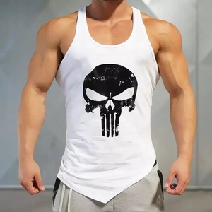 Débardeur d'entraînement de gymnastique décontracté grande taille pour hommes Fitness Muscle Fit Spandex solide personnalisé motif 3D impression par sublimation respirante - Product Image 3