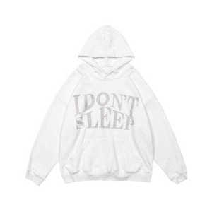 เสื้อฮู้ดผู้ชายปักลายพลอยเทียมทรงหลวมไซส์ใหญ่เสื้อผ้าแนวสตรีทให้ความอบอุ่นสำหรับฤดูหนาว - Product Image 1