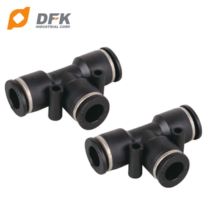 DFK EPE10 plastique noir 3 voies tuyau d'air pneumatique T Union connecteur raccord en T - Product Image 5