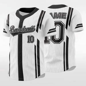 100% Polyester Maillot d'entraînement pour jeunes Fermeture à bouton à séchage rapide Vêtements de sport Léger Logo personnalisé Maillot de baseball uni - Product Image 6