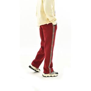 Custom Stripped Canvas Flare Jogger Pants Casual Printed Strips Patchwork <b>Mens</b> Breathable Eco-Friendly - Product Image 1