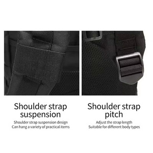 Grand sac à dos tactique étanche pour la randonnée en plein air Molle noir sac à dos tactique respirant pour la randonnée en montagne le camping et le voyage - Product Image 6