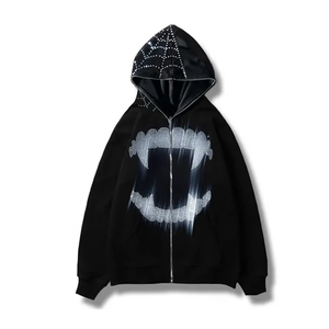 Sudaderas con Capucha Personalizadas con Logotipo, 100% Algodón, Tejido de Punto con Pedrería, Transpirables, para Hombre - Product Image 3