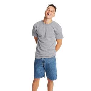 Camisetas de algodón para hombre, Camiseta corta a la moda 2025 con cuello redondo, camiseta informal de Color sólido para hombre, camiseta de talla grande en 18 colores, venta al por mayor de La M-6XL - Product Image 5