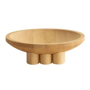Bol en bois fait main, écologique, lavable, design moderne, élégant et polyvalent pour servir salades et fruits lors de fêtes - Product Image 3