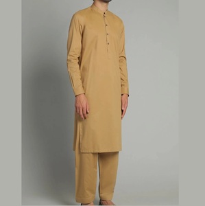 Shalwar Kameez pakistanais pour hommes, couleur unie, respirant, sur mesure, haute qualité, collection 2026 - Product Image 3