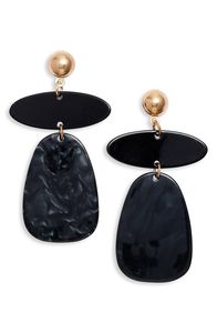 Pendientes Geométricos Clásicos 2026 B;ack, Joyería Hecha a Mano Popular en Europa y América, Pendientes de Cadena Acrílica, Artesanía Bh - Product Image 3