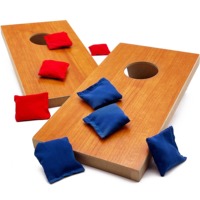 Jeu de lancer de sacs en bois HRM avec motif en relief, pour les 5 ans et plus, jouet de sport d'extérieur unisexe avec emballage personnalisable