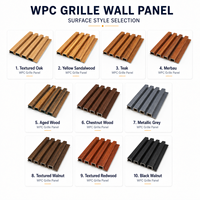 Panneaux muraux rainurés WYRAX en WPC imitation bois pour clôture de jardin moderne, revêtement de façade et écran d'intimité pour terrasse