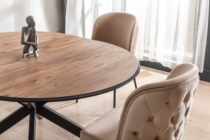 Modern Extendable <b>Wood</b> Dining <b>Set</b> for Home Hotel Villa Apartment <b>Kitchen</b> & Living Room Furniture by NETRA FURNITURE - Product Image 3