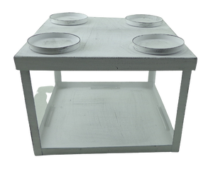 Portavelas de Adviento Antiantiguo hecho a mano en aluminio de Color piedra gris para decoraciones navideñas para el hogar y el jardín - Product Image 2