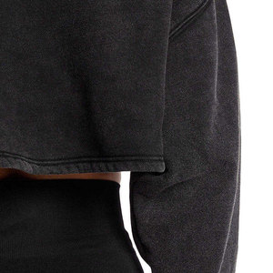 Sudaderas Personalizadas al por Mayor para Mujer, Ropa de Estilo Holgado, Sudaderas de Talla Grande para Mujer, Sudaderas Cortas Reckless Scholar para Mujer - Product Image 5