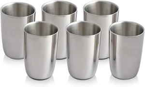 แก้วสแตนเลสพรีเมี่ยมสีทองพร้อมขัดเงาสำหรับบ้านร้านอาหารโรงแรมบ้านห้องครัวใช้แก้วน้ำโลหะ - Product Image 2