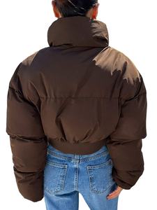 Chaqueta Corta Acolchada para Mujer, Estilo Casual de Invierno, Manga Larga, Impermeable, Resistente al Viento, de la Mejor Calidad, Personalizable, Venta al Por Mayor OEM - Product Image 3