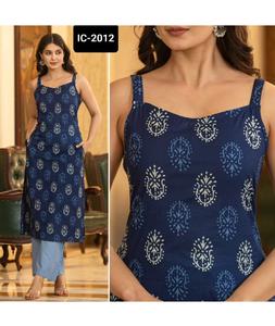 Indian Ethnic Wear Fancy Sleeveless Cotton Printed Kurti For Regular and Office wear with Lowest Price and Best Quality <b>Kurtis</b> - Product Image 1