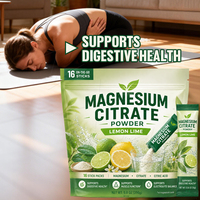 Poudre de citrate de magnésium saveur citron vert pour la santé digestive, l'équilibre électrolytique et le soutien des fonctions musculaires, marque privée OEM