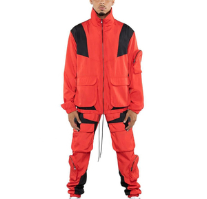 Chándal cortavientos informal personalizado para hombre 100% poliéster impermeable ligero patrón sólido nailon chándal para invierno - Product Image 1