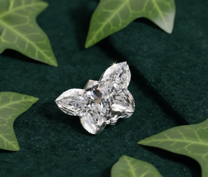 เพชรแล็บคัตติ้งทรงผีเสื้อ ขนาด 1 กะรัต 2 กะรัต 3 กะรัต 4 กะรัต 5 กะรัต สี EF ความสะอาด VVS VS ผลิตตามสั่งจากโรงงาน HPHTCVD - Product Image 2