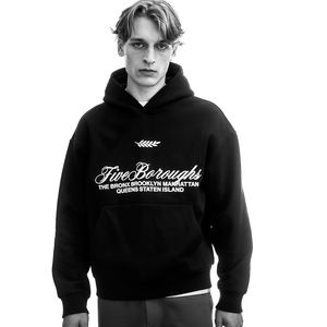 Pull imprimé de qualité de luxe pour hommes sweats à capuche broderie complète sweats à capuche décontractés avec tissu tricoté style High Street - Product Image 1