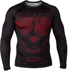Vêtements d'entraînement au combat personnalisés Rash Guard pour hommes Mma Rash Guard à prix raisonnable à vendre - Product Image 5