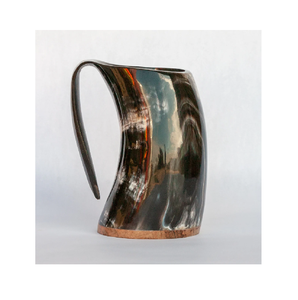 Taza de cuerno de búfalo pulido, taza para beber de estilo animal y religioso para un tamaño personalizado al mejor precio - Product Image 3