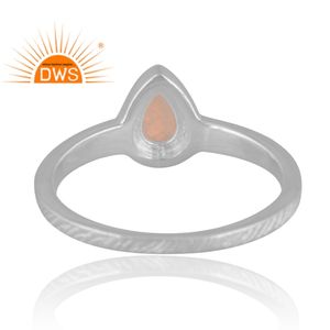 Anillo de piedras preciosas de topacio blanco Natural de plata de ley de Venta caliente joyería de diseño personalizado para regalo de mujer para ella - Product Image 2