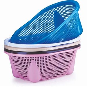 Panier de rangement en plastique Champion Premium, forme ovale, haute qualité, design portable, multi-usages pour la maison, la cuisine, le bureau, l'hôtel - Product Image 1