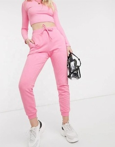 Conjunto de pantalones de chándal recortados con cuello redondo para mujer, chándal estampado ecológico de manga larga informal para primavera Otoño Invierno - Product Image 2