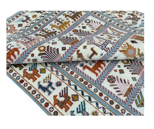 Tapis crème élégant noué à la main Tapis tribal de style antique Disponible en 4x6, 5x8, 6x9, 8x10, 9x12, tapis de salon 10x14 pieds - Product Image 6