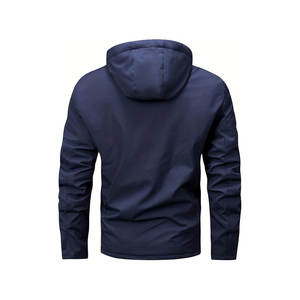 Veste coupe-vent zippée en nylon imprimé personnalisable Léger dégradé Survêtement en polyester pour homme Vintage Denim pour l'hiver - Product Image 2