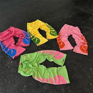 Pantalon à jambe droite 100% coton avec cordon de serrage Pantalon de survêtement Baggy avec logo personnalisé Rhinestone Dgt Printing Sweatpants - Product Image 2